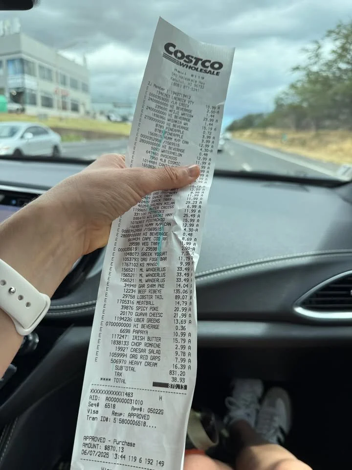 Costco shopping trip in Maui with unique local deals and products.