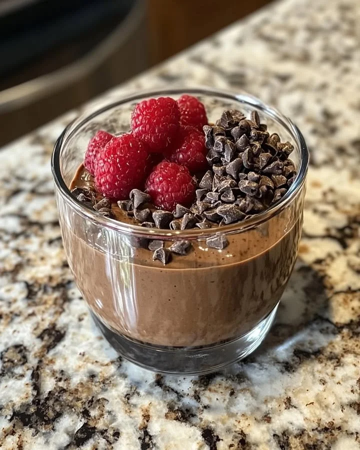Delicious creamy chocolate chia pudding in a bowl with a spoon