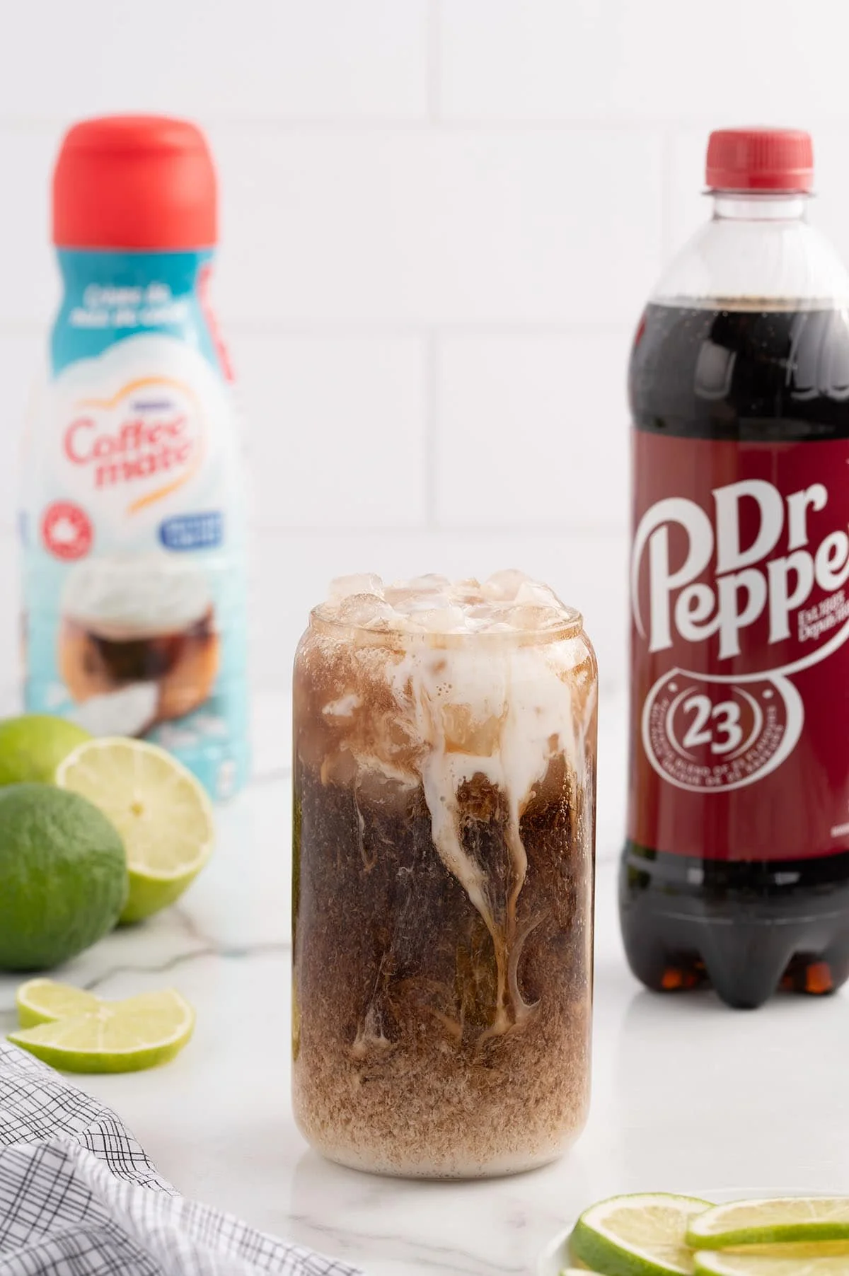Refreshing Dirty Dr Pepper drink with unique flavor blend