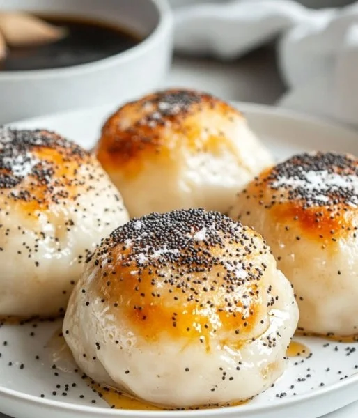 Delicious dumplings served with poppy seed sugar and vanilla sauce.