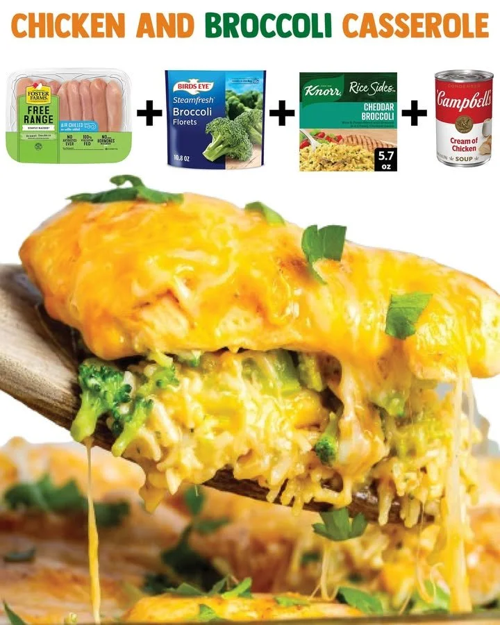 Delicious EASY Broccoli Cheese Casserole served in a baking dish