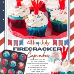 Delicious Fourth of July cupcakes decorated with red, white, and blue frosting