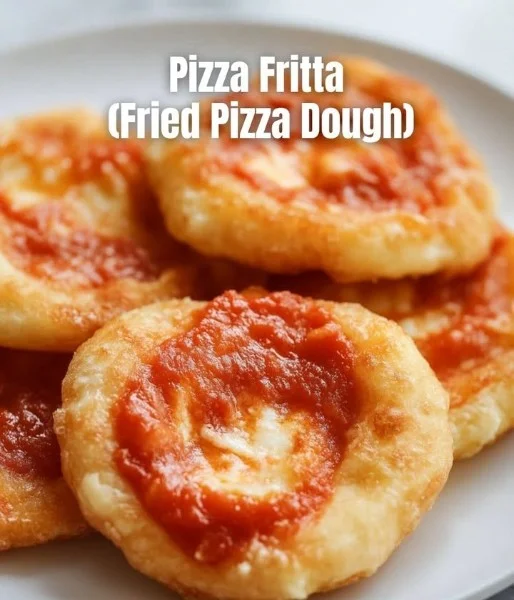 Fried mini pizza discs ready to serve as a tasty snack