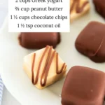 Delicious frozen peanut butter Greek yogurt bites for a healthy snack.