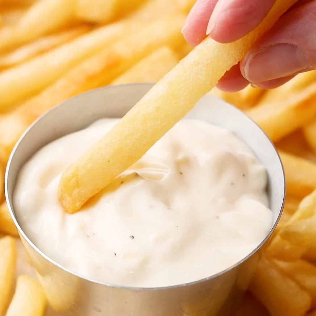 Homemade Garlic Aioli served in a bowl with fresh garlic cloves