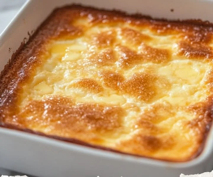 Slice of German Butter Cake on a plate with a cup of tea