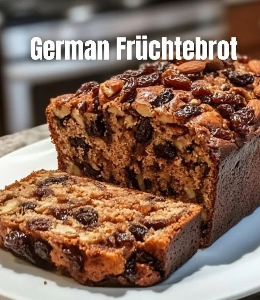 Delicious German fruit bread with a medley of colorful dried fruits