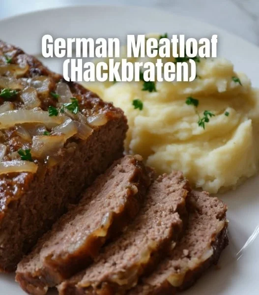 Deliciously prepared German Meatloaf served with sides