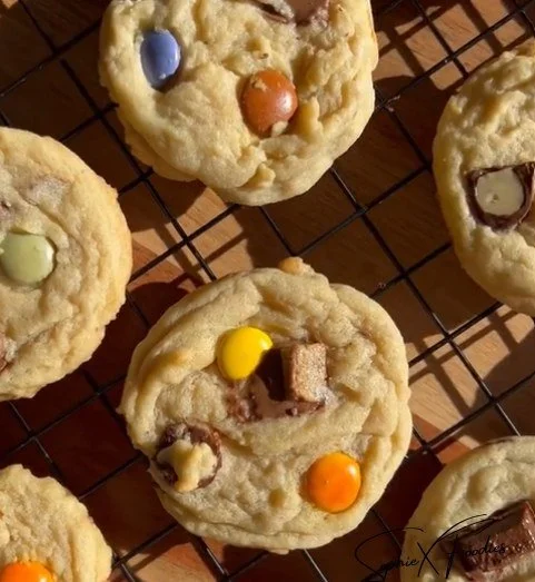 Delicious Halloween Candy Cookies featuring seasonal sweets and festive flavors.
