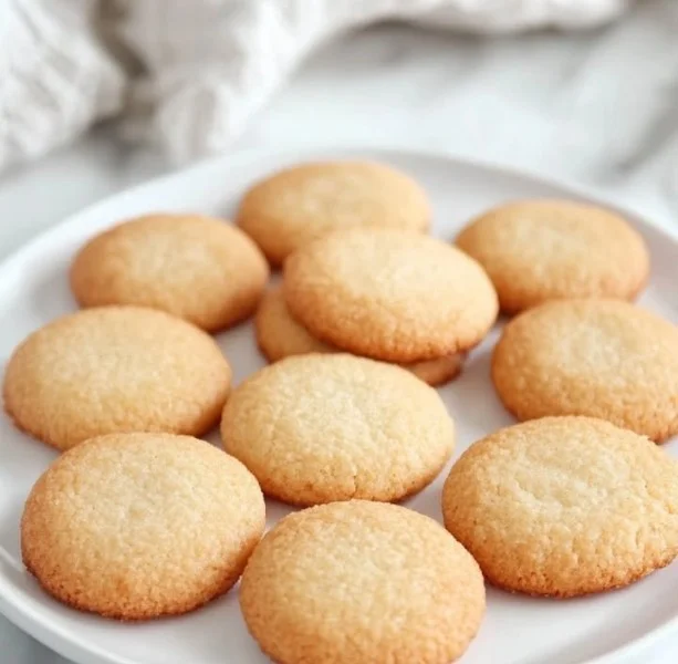 Heidesand Heath Sand Cookies on a plate, ideal for festive treats.