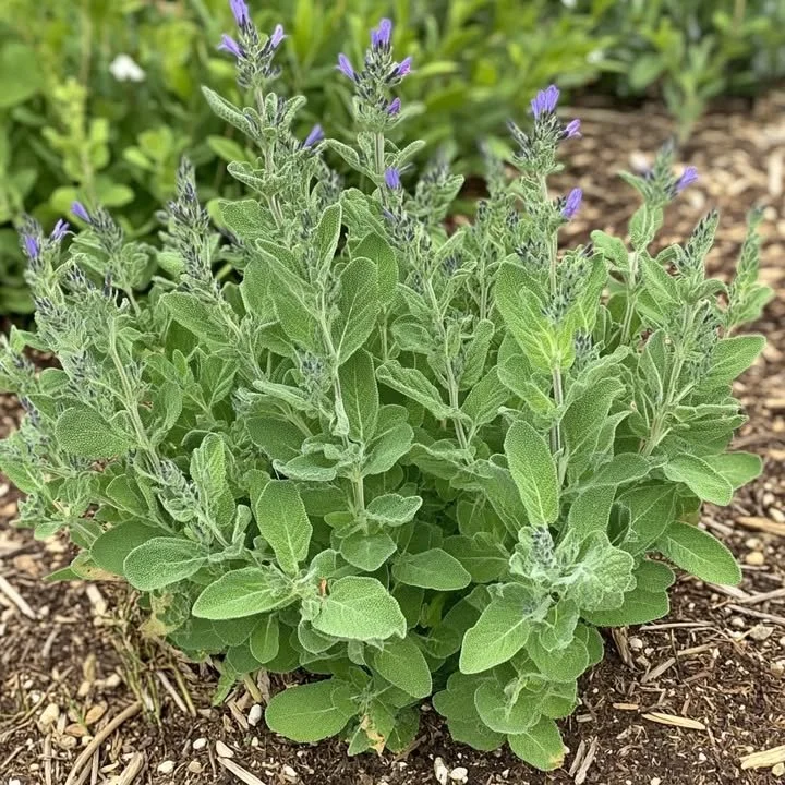 Exploring local plants and herbal bushes in the backyard