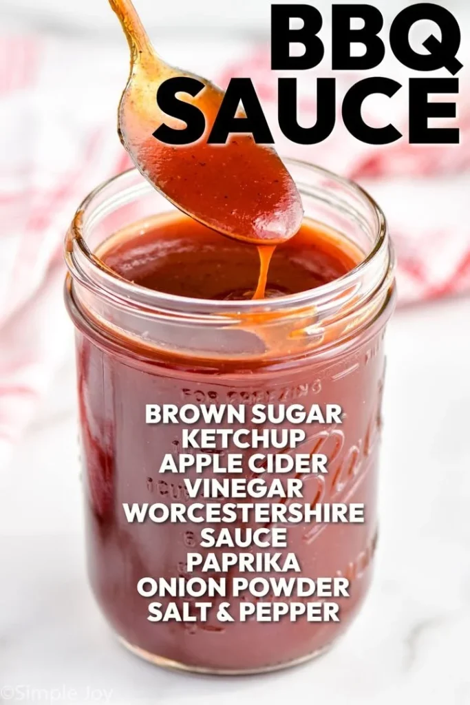 Jar of homemade BBQ sauce ready for grilling and marinades