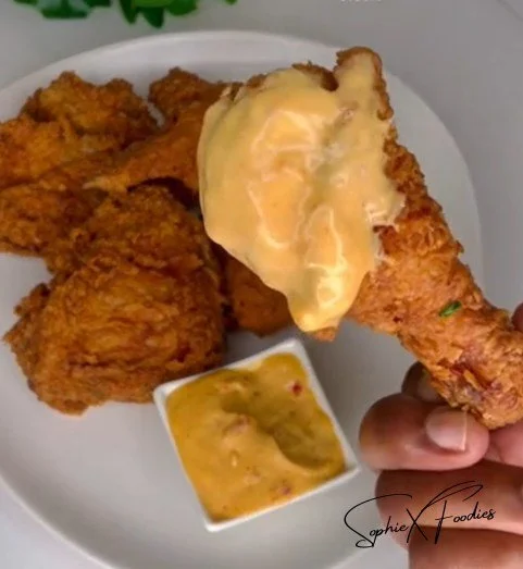 Delicious homemade fried chicken served with sides