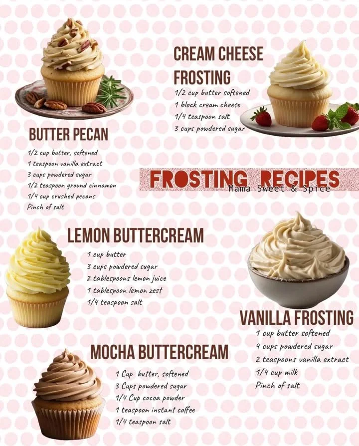 Delicious homemade frosting recipes for cakes and cupcakes