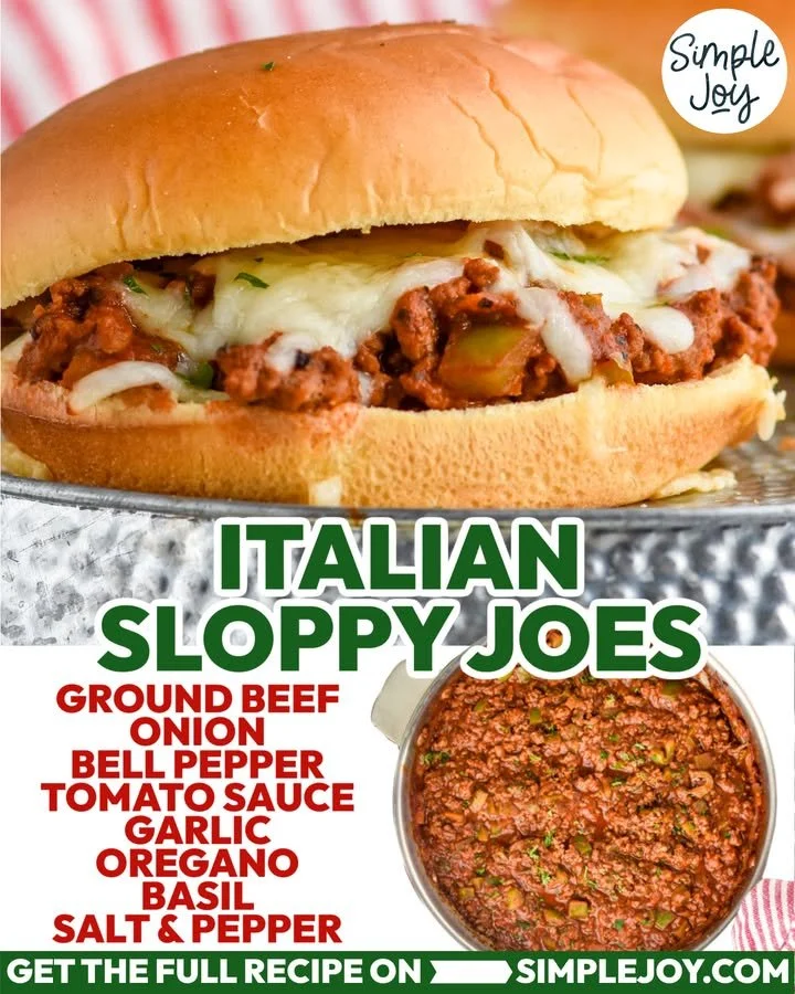Italian Sloppy Joes served with fresh ingredients and seasonings.