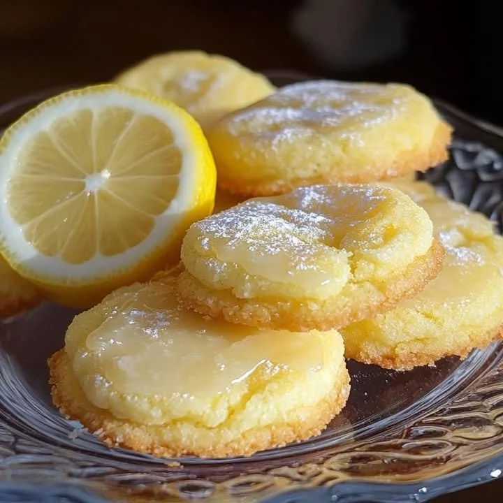 Delicious lemon poundcake cookies with a soft texture and citrus glaze