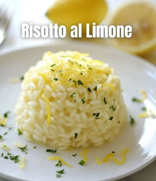 A bowl of creamy Lemon Risotto garnished with fresh herbs, showcasing its vibrant texture.