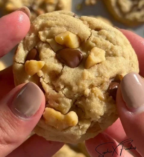 Delicious maple brown sugar chocolate chip cookies fresh from the oven