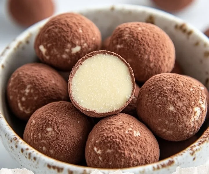 Delicious marzipan potatoes arranged on a decorative plate.