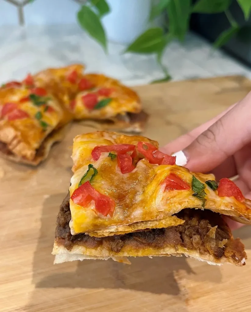 Delicious Mexican Vegetarian Pizza topped with fresh vegetables and spices