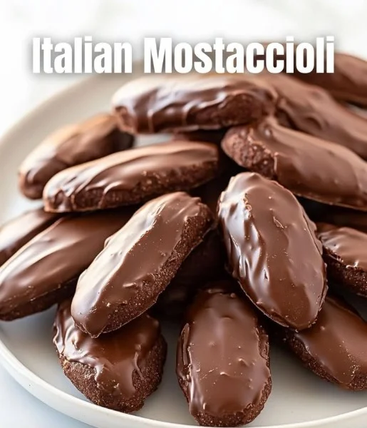 Delicious mostaccioli cookies with a chocolate-spiced flavor