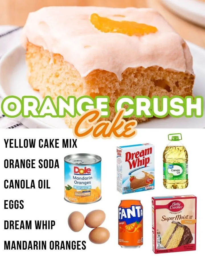 Deliciously vibrant Orange Crush Cake with orange frosting and slices