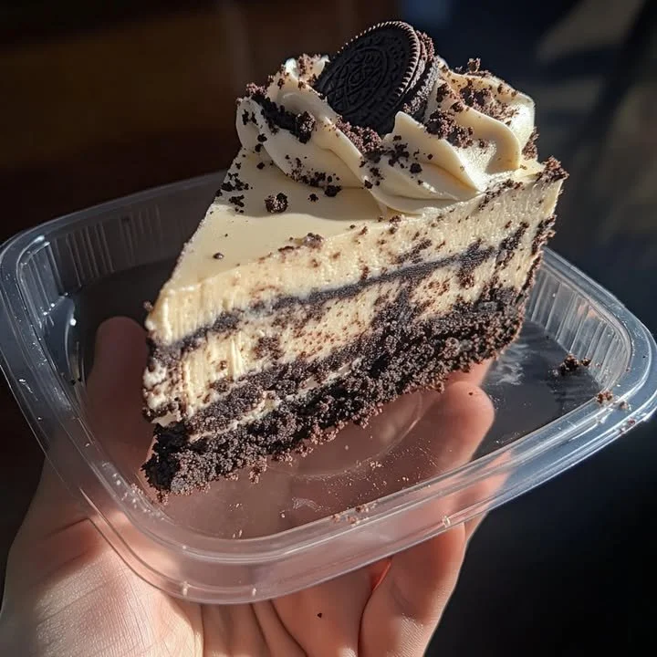 Delicious Oreo Cheesecake with cookie crust and creamy topping