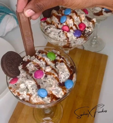 Delicious Oreo ice-cream with cookie chunks and creamy texture