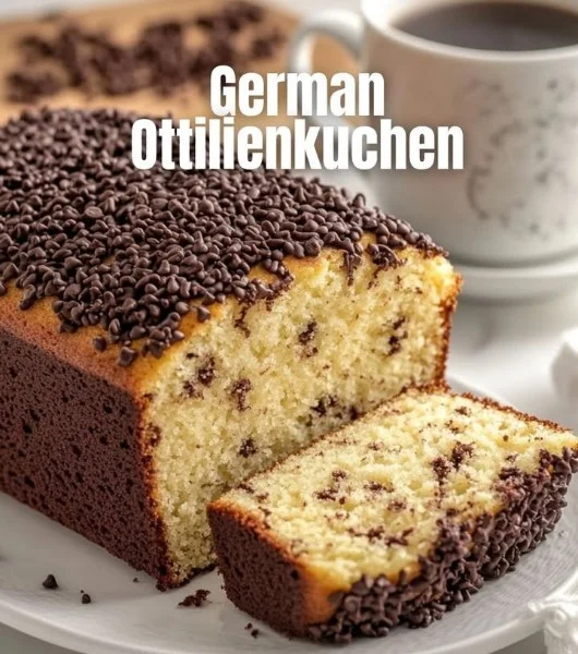 Slice of Saint Ottilie Cake (Ottilienkuchen) with decorative frosting.