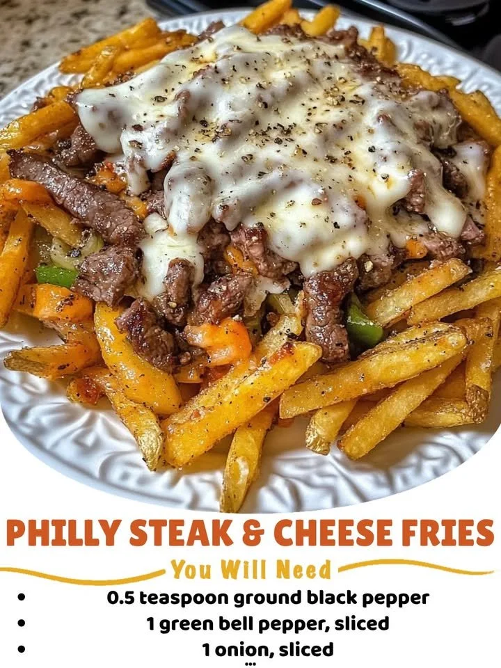 Philly steak and cheese fries served in a delicious meal