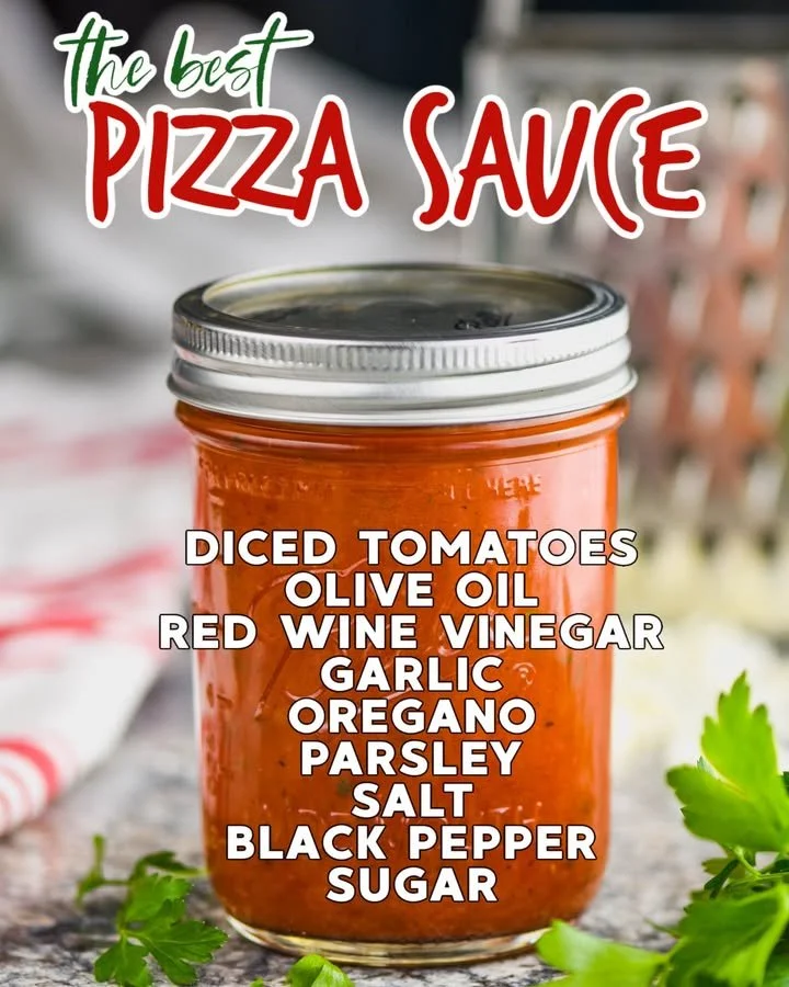 Delicious homemade pizza sauce made with fresh tomatoes and herbs