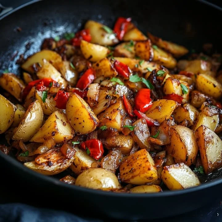 Delicious potatoes and onions dish bursting with flavor bomb
