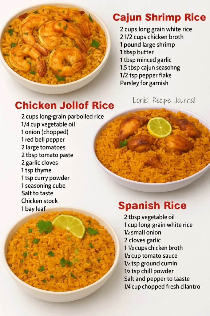 Delicious Cajun Shrimp served over rice