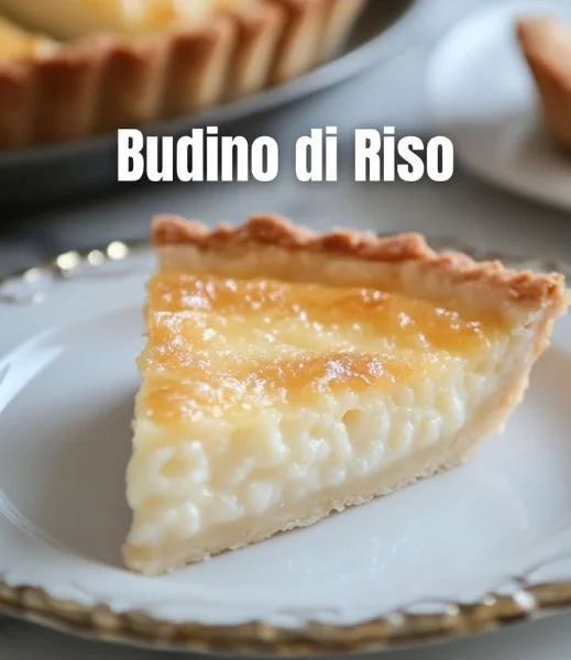 Delicious Tuscan Rice Pudding Tart topped with cinnamon and fresh fruit.