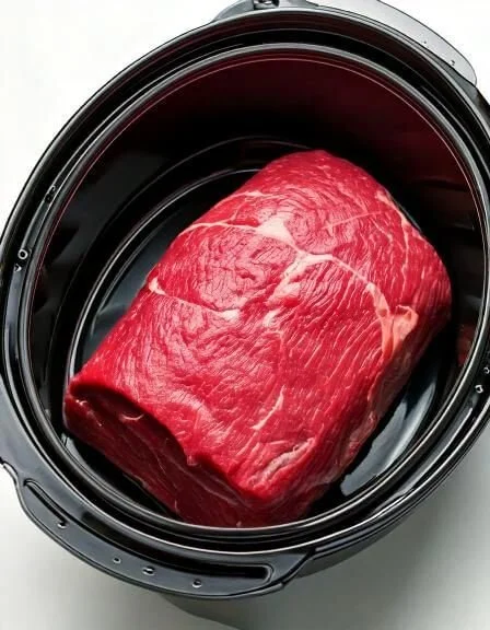 Slow Cooker 6-Ingredient French Dip Sandwiches on a plate