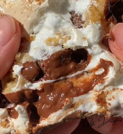 Delicious homemade S'mores Bars made with chocolate and marshmallows