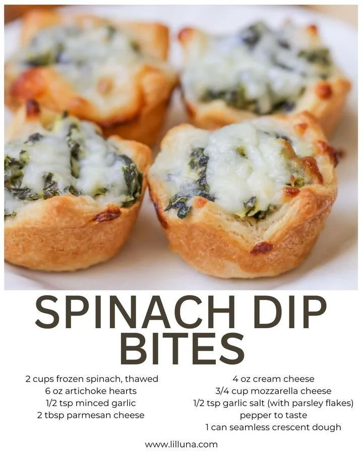 Delicious spinach dip bites served on a platter for a party appetizer