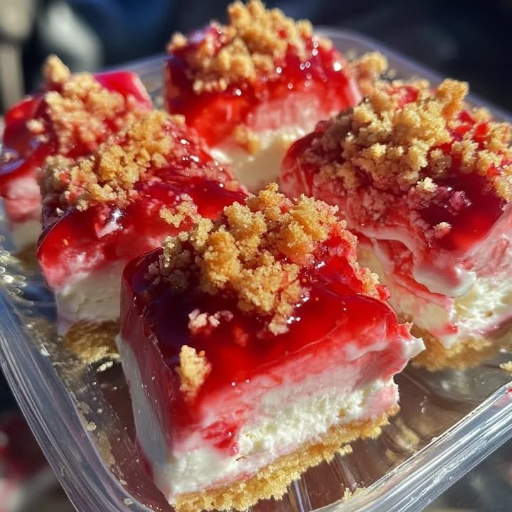 Strawberry Crunch Shortcake Cheesecake Bites dessert treats