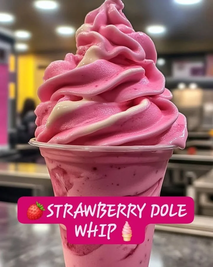 Delicious Strawberry Dole Whip dessert served in a bowl