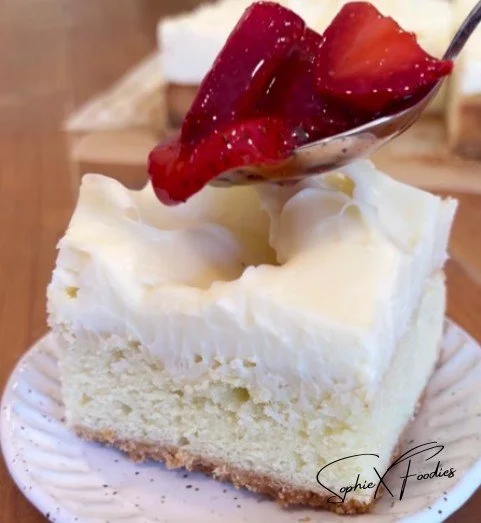 Delicious homemade Strawberry Shortcake with fresh strawberries and whipped cream.