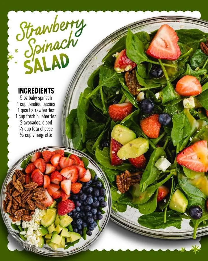 Delicious Strawberry Spinach Salad with fresh ingredients and vibrant colors