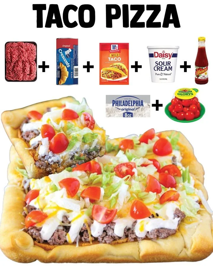 Delicious taco pizza topped with fresh ingredients and spices.