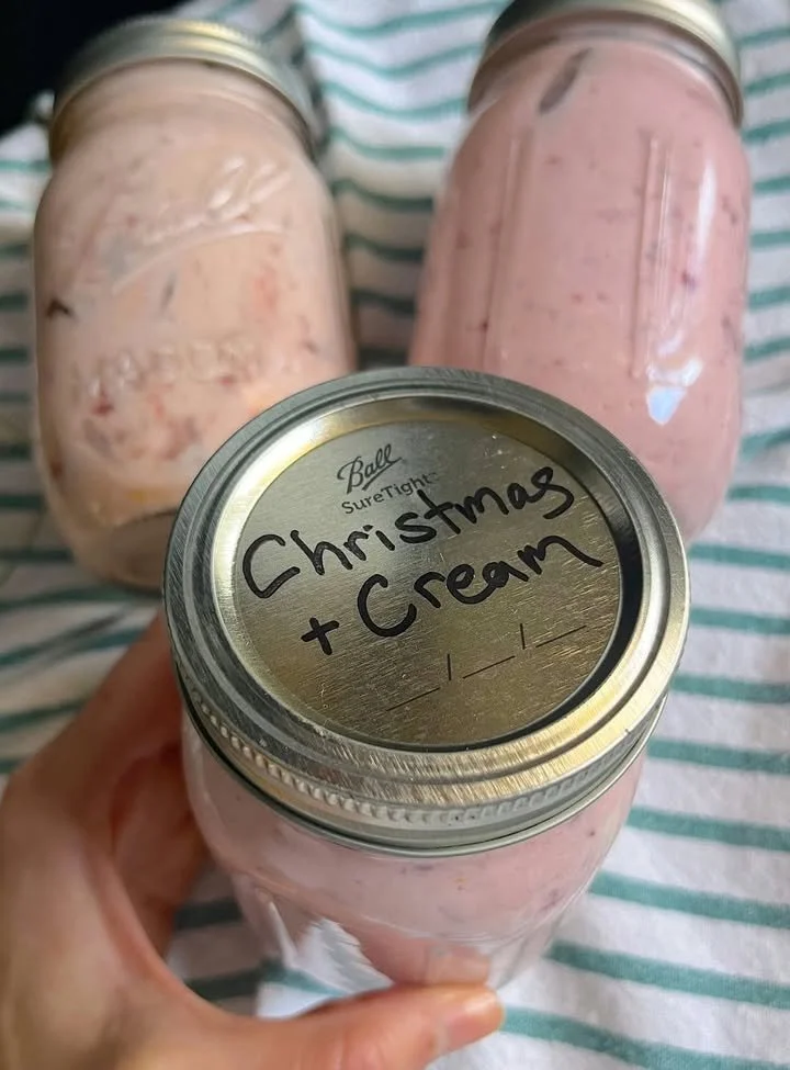 Homemade Christmas Jam in a jar, perfect for holiday celebrations and gifts.