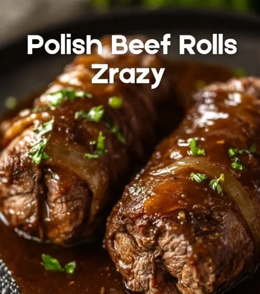Delicious and tender Polish Zrazy Rolls served on a plate.
