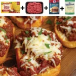 Texas Toast Sloppy Joes served with fresh toppings on a plate