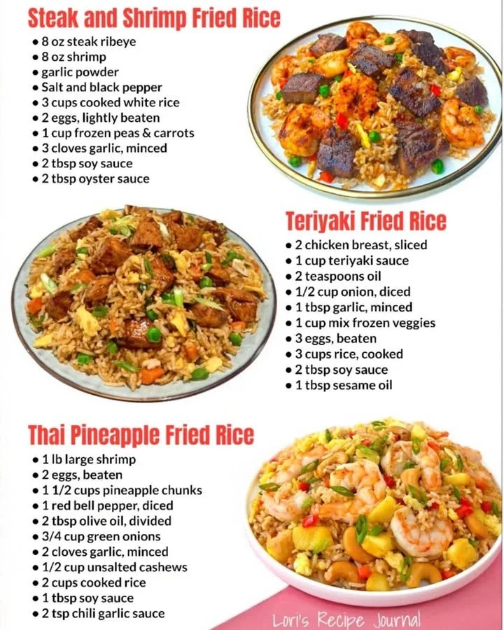 Three delicious fried rice recipes for home cooking inspiration