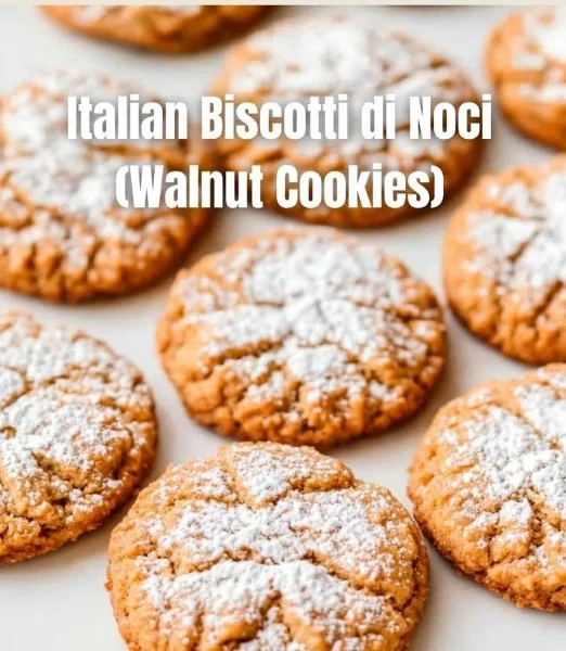 Plate of homemade walnut cookies with a crunchy texture and rich flavor