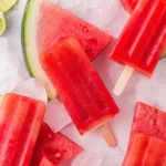 Delicious homemade watermelon popsicles in vibrant colors