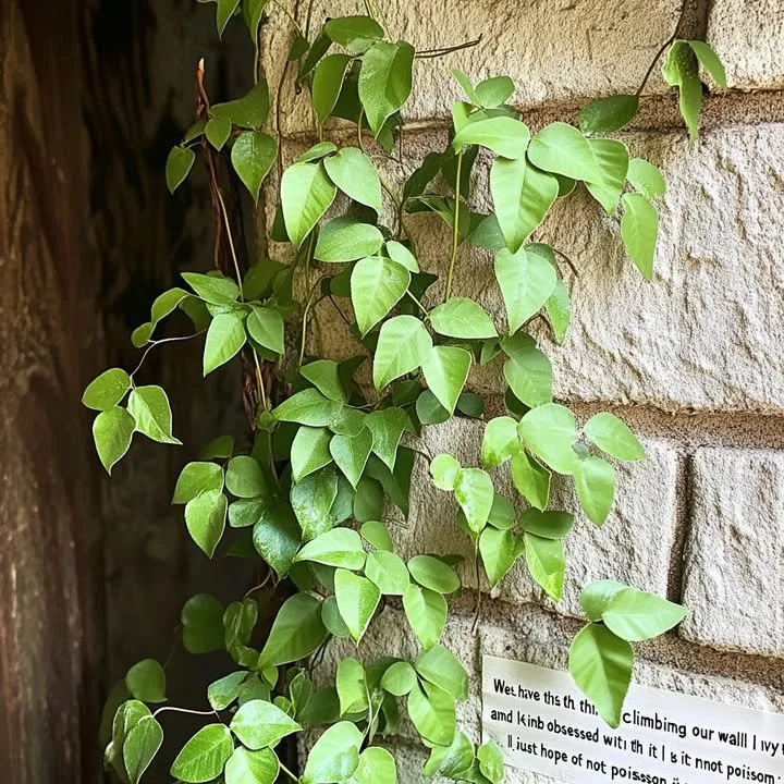Green climbing plant adorning a wall, adding charm to the garden.