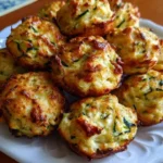 Zucchini and Lemon Ricotta Bites served on a plate